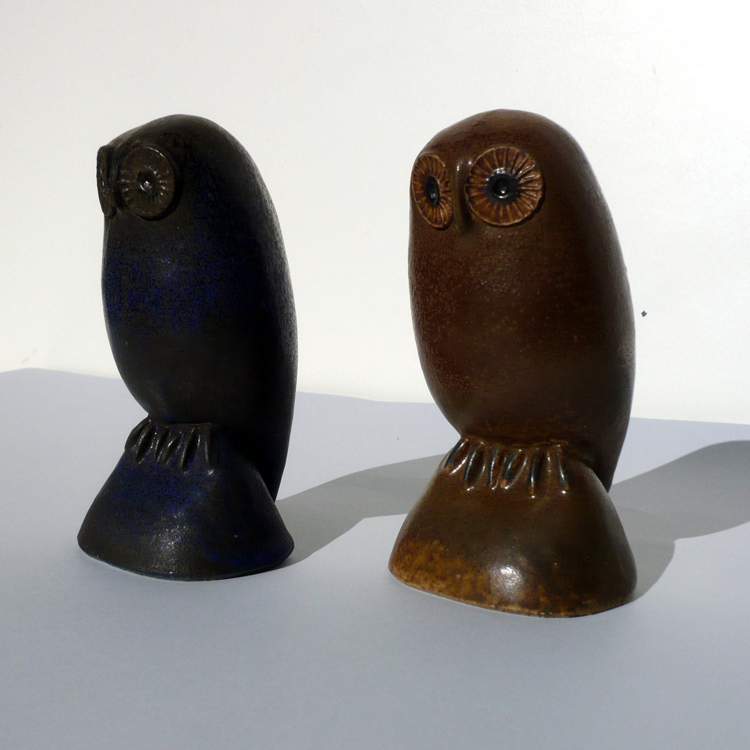 Ceramic Owl. Owl Sculpture. Clay Bird Figure.