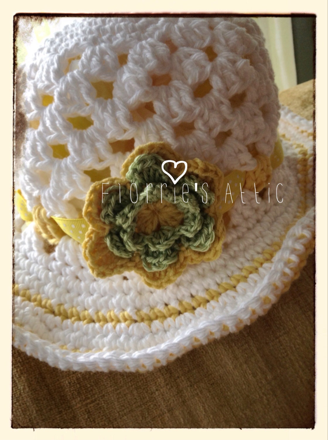 Beautiful girls crochet sun hat for all ages