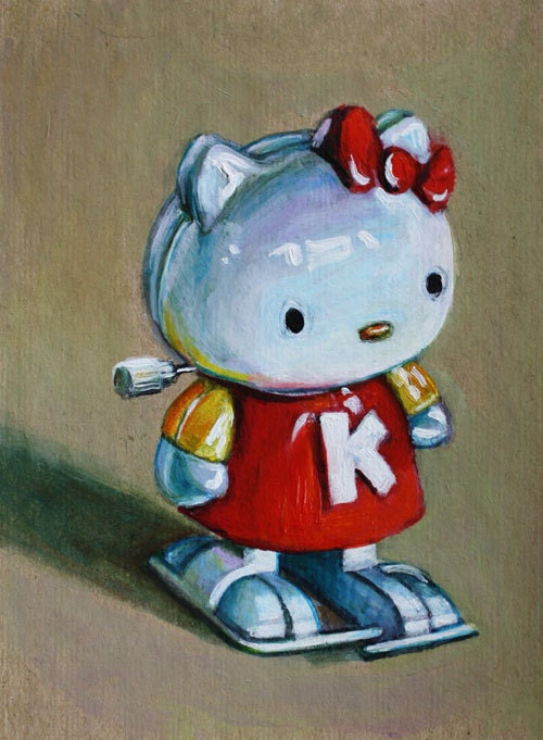 Hello Kitty Toy Portrait 5x7 Giclée Print of Original Painting