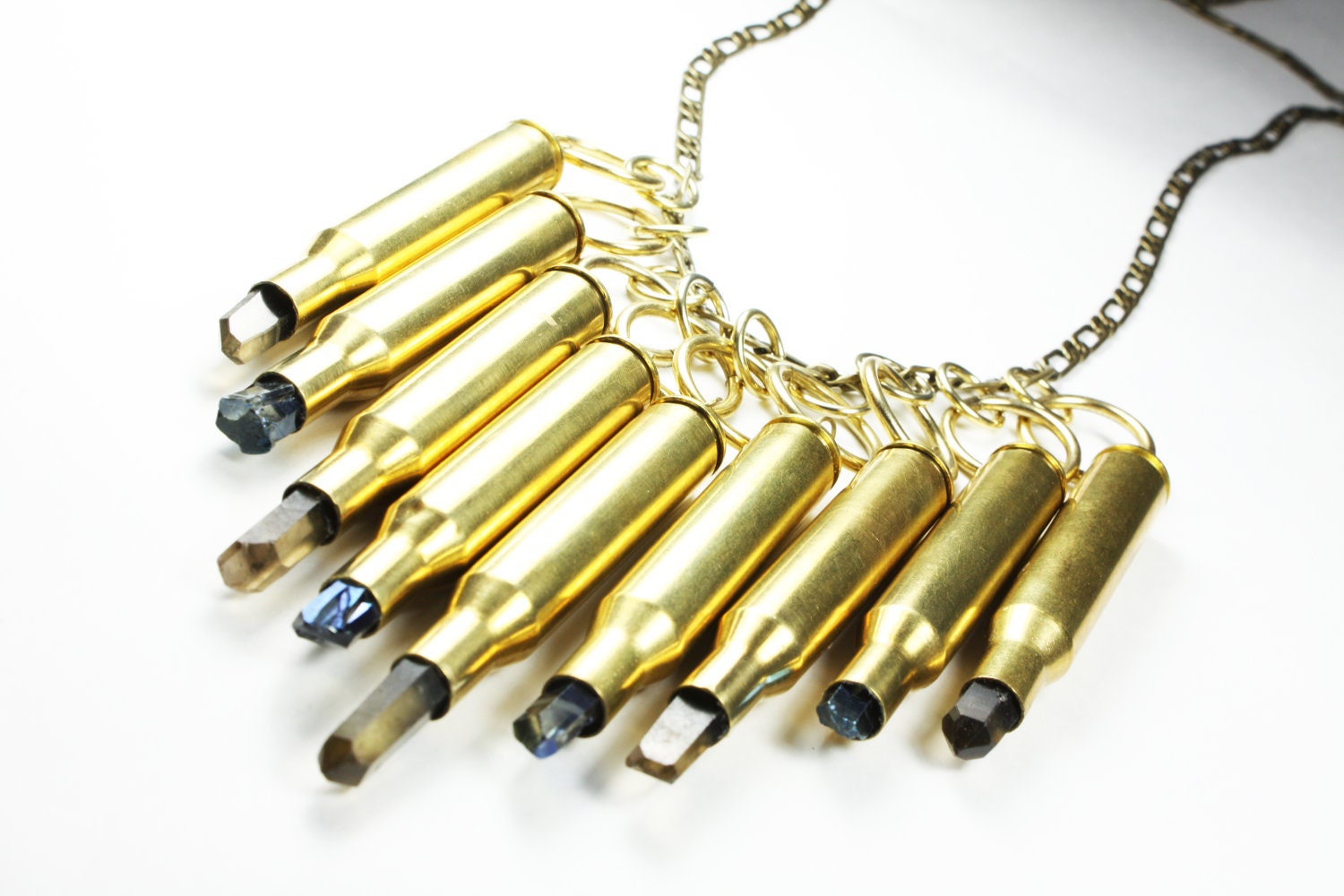Cascading Smoky and Blue Crystal Bullets