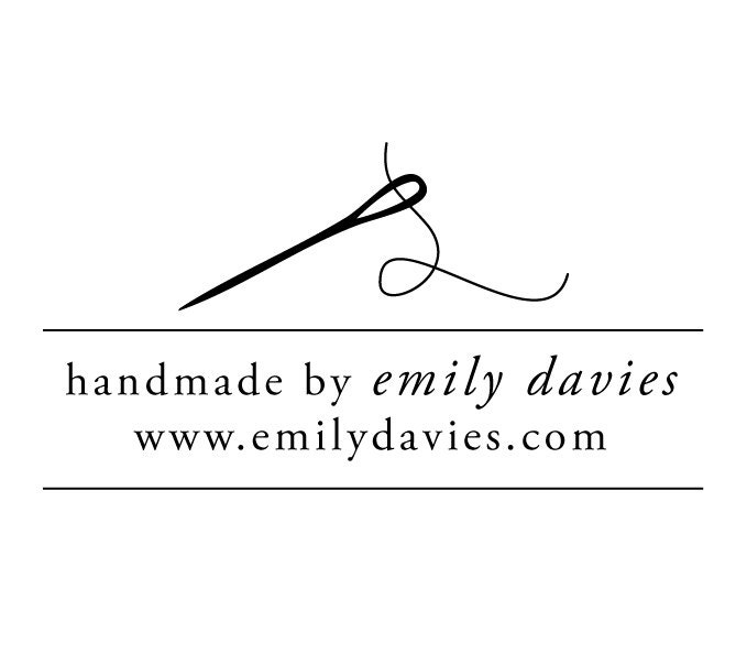 hand sewn rubber stamp - self-inking