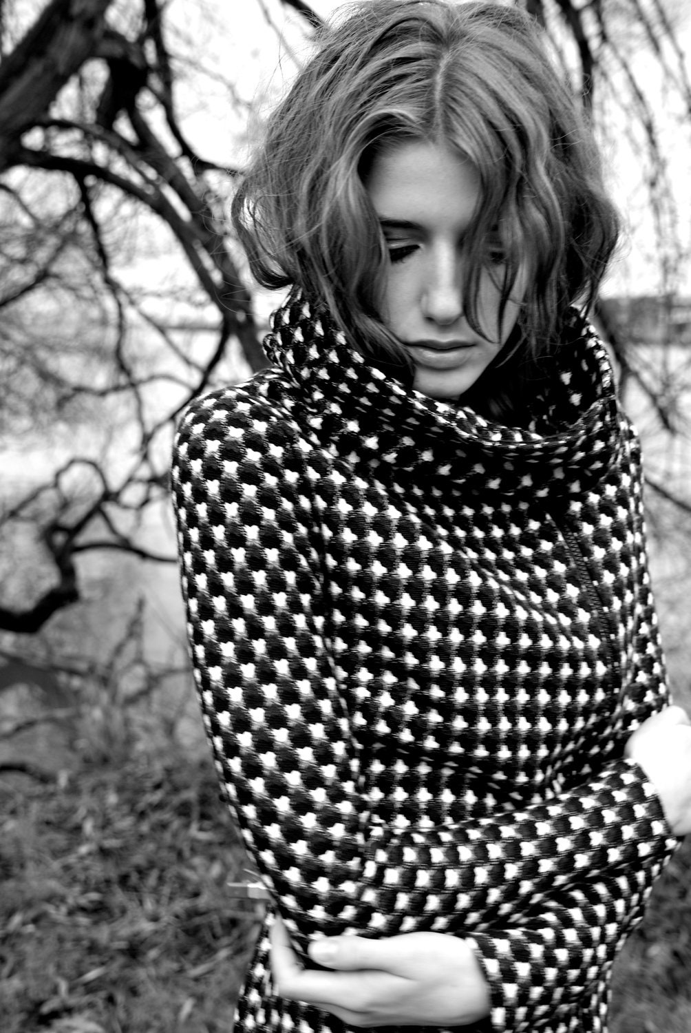 Huge Asymmetrical Cowl Long Jacket
