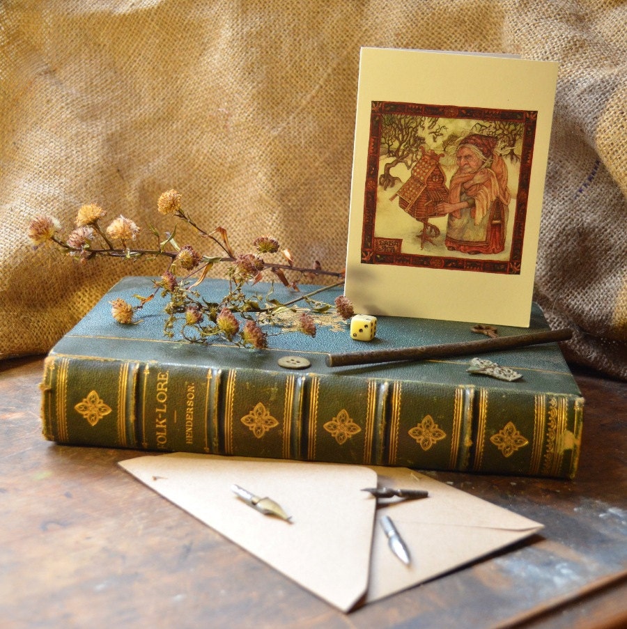 Baba Yaga Greetings Card