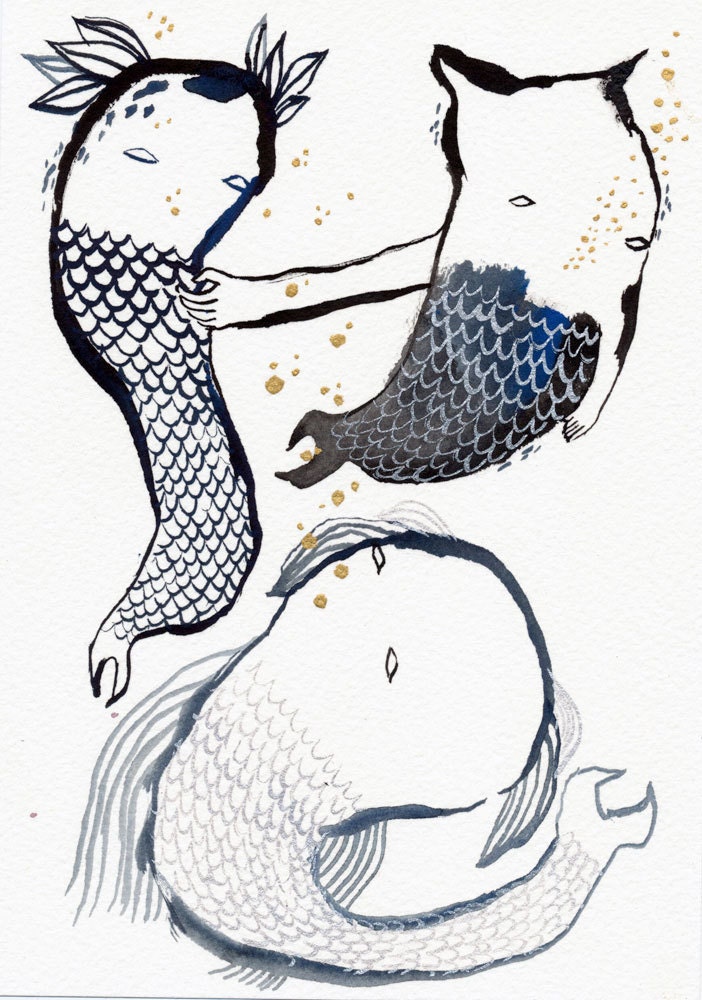 Monster Splodge A5 V2 Original by Emma Kidd