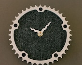 bicycle clock - gray wool campy