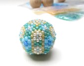 Sleek Beaded Bead Kit 25mm, Aqua, Sky Blue, Sand and Pearl White