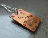 Hand Stamped Copper Peace Necklace