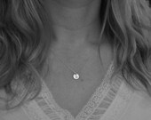 Bridesmaids necklace, initial necklace, custom bridesmaids jewelry, sterling silver initial, personalized wedding party gift