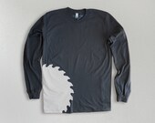 Mens Tshirt, Industrial Charcoal Gray long-sleeve shirt / cool gift for dad / mens clothing, Valentine's Day Gift