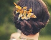 butterfly comb, bridal hair piece, whimsical wedding accessory, bridal head piece, woodland wedding - COCOON