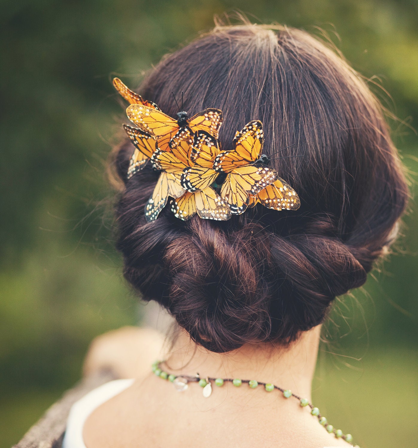 butterfly comb, bridal hair piece, whimsical wedding accessory, bridal head piece, woodland wedding - COCOON