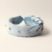 vintage whimsical blue party hat, grosgrain ribbon headband with pearls