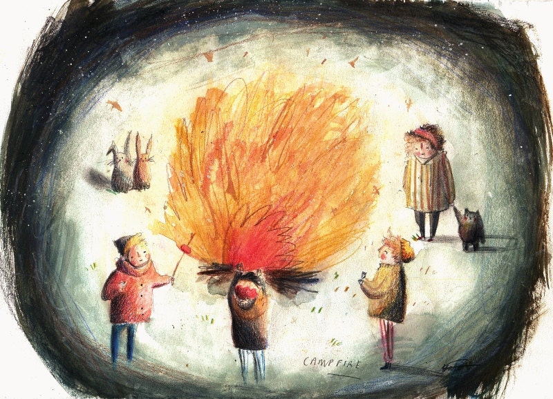 Campfire - limited edition 11 x 8" print