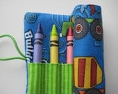 Crayon Roll Big Trucks Includes 8 Crayons