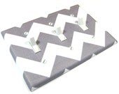 White and Gray Chevron Nursery Decor Triple Toggle Light Switch Cover Grey Switchplate Switch Plate RILEY PATTERN
