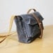 Waxed Canvas Satchel // The Small Satchel in Slate with Leather Straps
