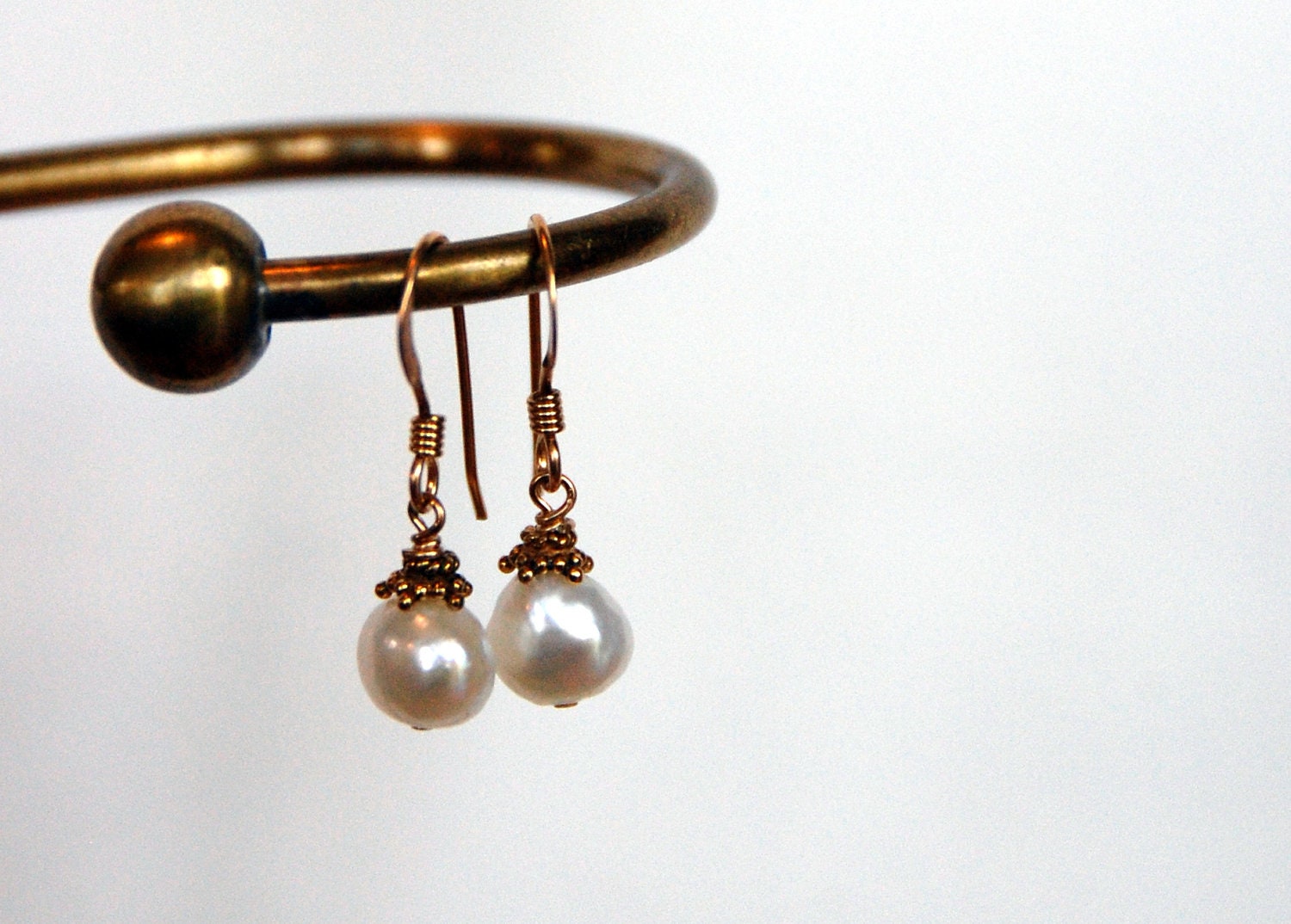 Little Pearl Earrings - 14k Gold Filled