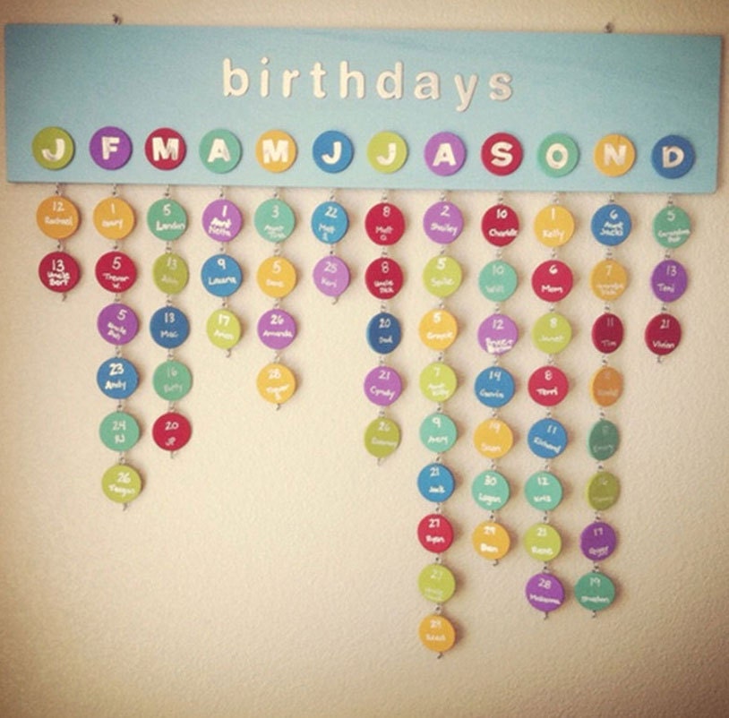 Custom Family Calendar Birthday Reminder - made to order