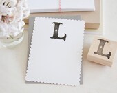 Custom Hand Carved Monogram Rubber Stamp - Your Initial Choice of Font - Wedding Bridesmaid Gift Personalized Stationery Labels & Favors