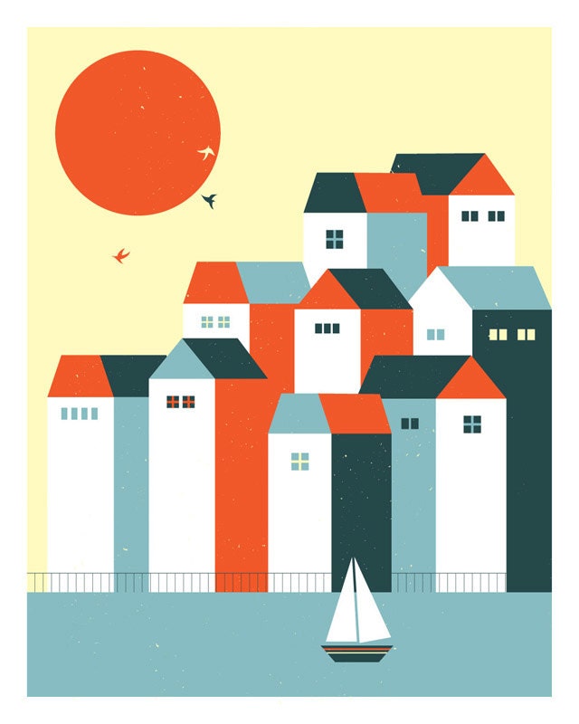 Vacanze 18x24 screen print