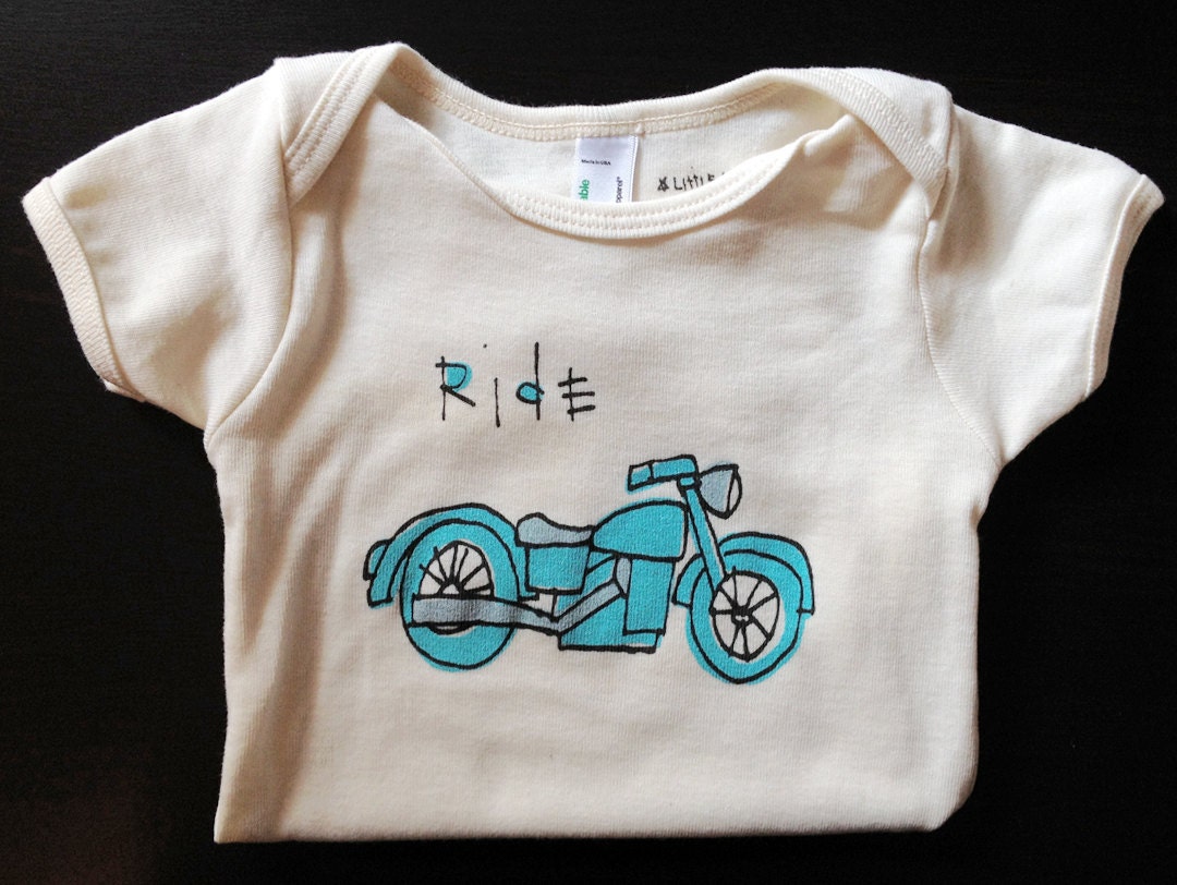 Organic Cotton Motorcycle Onesie