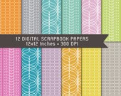 Digital Scrapbook Paper - DIY Print-Your-Own Pattern Paper Pack - INSTANT DOWNLOAD - Item 117