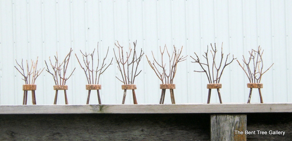 Miniature Rustic Chair with Twig Back
