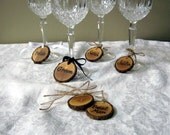 6 Custom Wine Charms Personalized Wine Glass Charms Rehearsal Dinner Favors Bridal Party Rustic Wine Glass Charm Bride & Groom Wine Tags