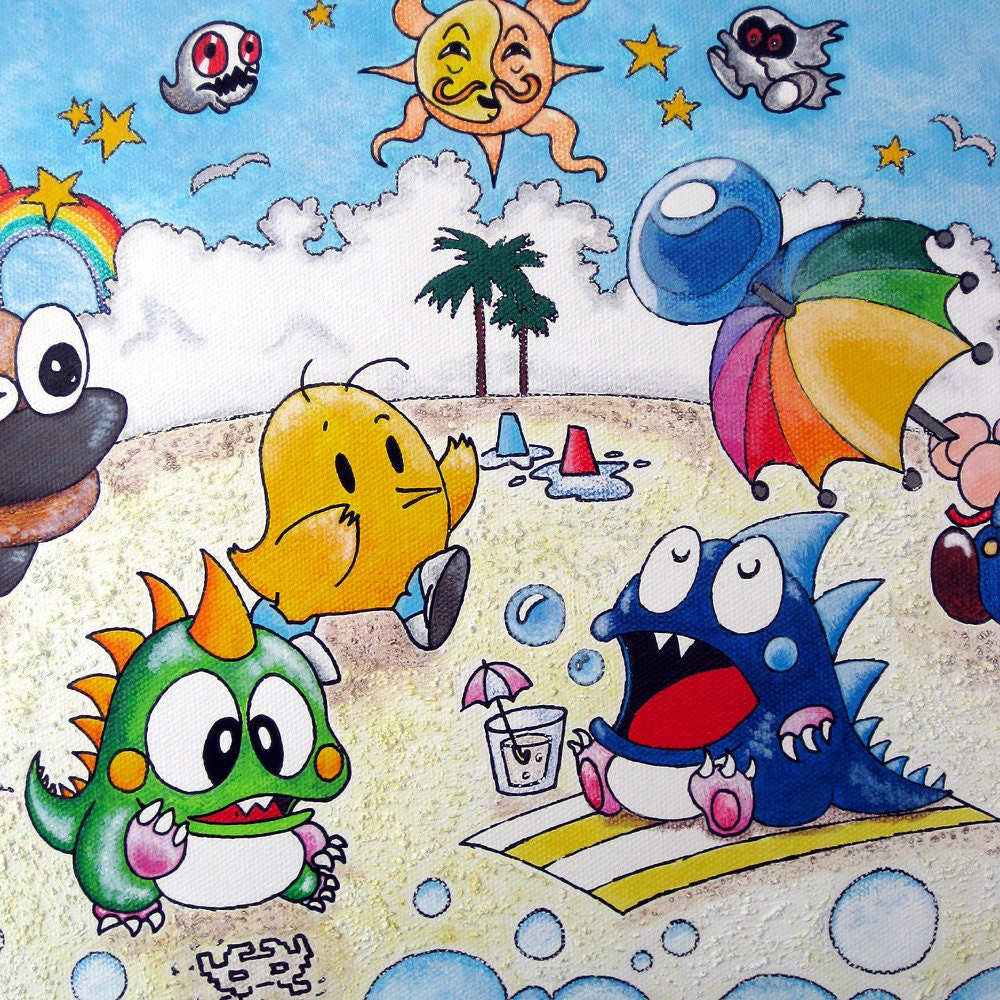 Taito Beach - Inspired by Taito Video Games by Arcade Art
