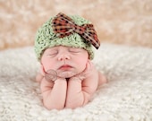 Newborn Hat  .. Newborn Photo Prop .. Baby Girl Hat .. Fall Hat .. Fall Photo Prop .. Bow Hat .. Newborn baby girl Photo prop . SIZE NB