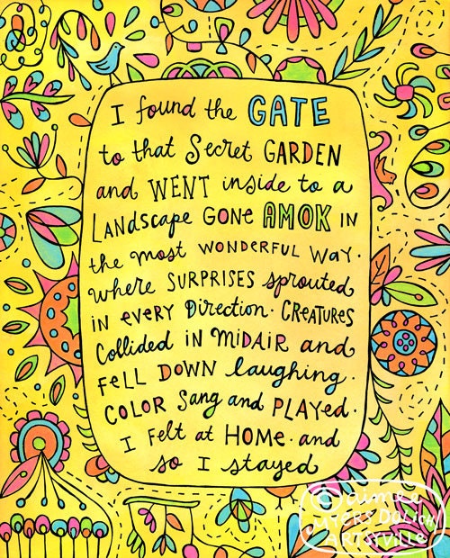 Secret Garden (8x10 doodle print)