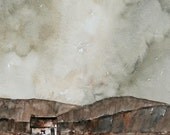 neutral wall art Landscape Watercolor painting Landscape painting watercolor kitchen art home decor PRINT SET brown vertical sepia 8 x10