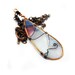Resin filled wire wrapped pendant necklace, Angel Wing, by BuyMyCrap. Stained glass pendant.