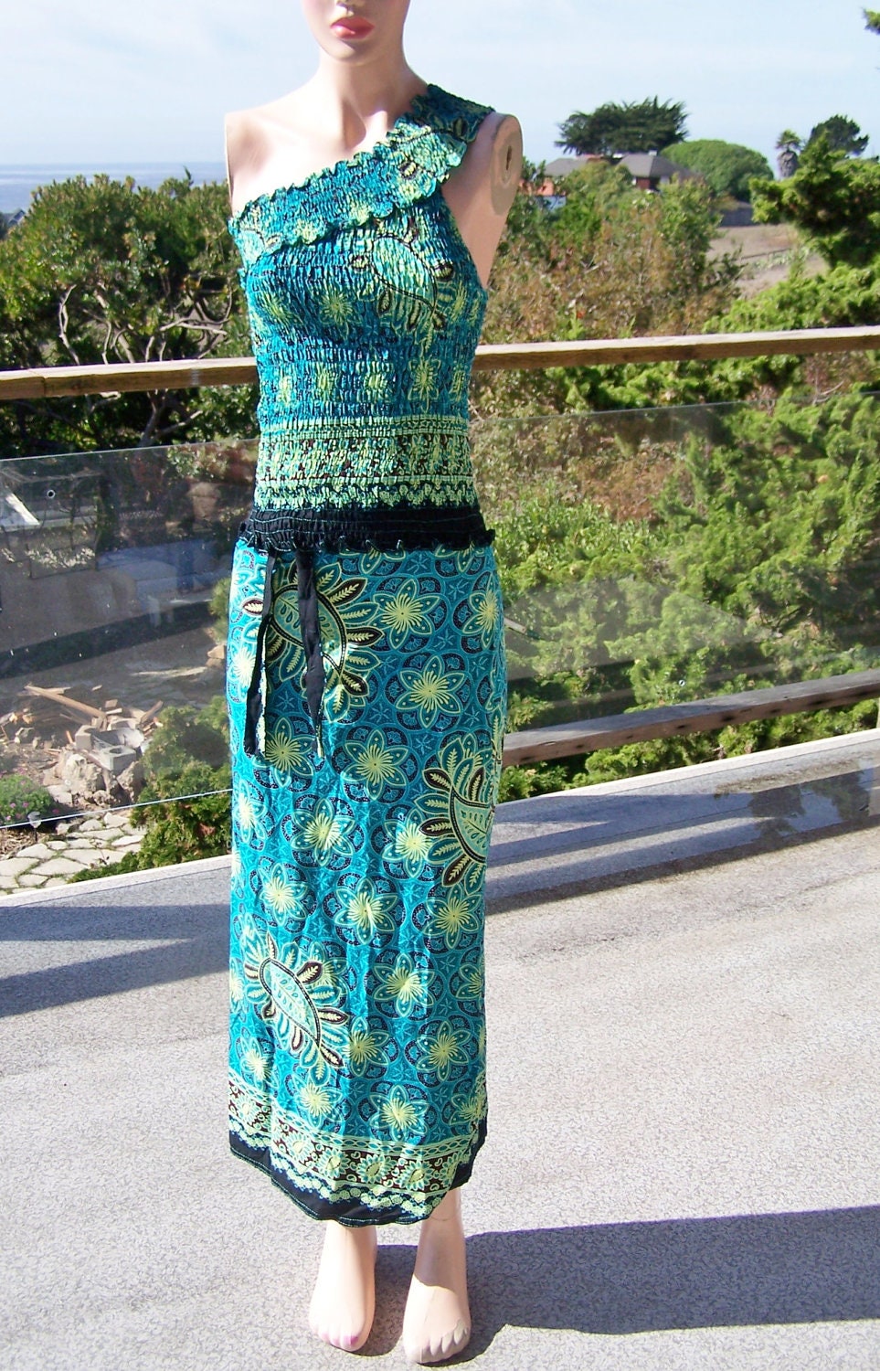 Sun Dress set / Tube Top & Wrap skirt duo osfm size S / M