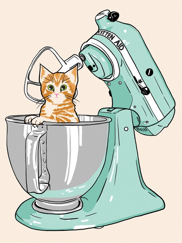 Kitten Aid (Pierre) - premium giclee print
