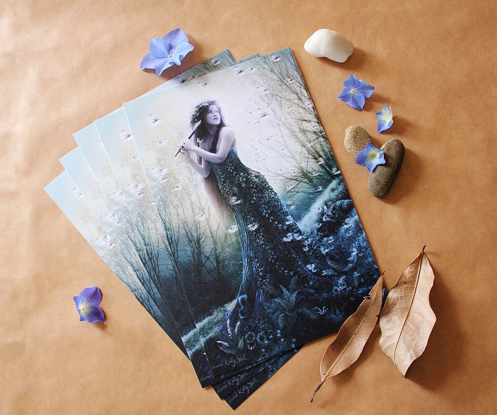 Dryad Sunlight // Set of 10 Large Art Postcards