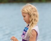 Girls Spiral Dress, Lucky in Lavender, by SunLoveShirts