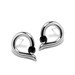 Teardrop Shaped Black Onyx Stud Earrings Tension Set in Steel Stainless