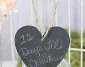 Chalkboard Christmas Ornament Countdown 12 Days of Christmas Write Something Sweet