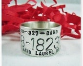 SALE -Duck Band Ring - Hand Stamped Sterling Silver Bird Band Ring