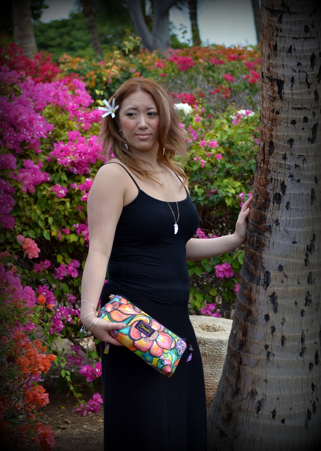 Wilcox-Sasaki 2013 Collection "Malia Clutch" with Botanical Bloom Print