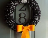 Fabric Wreath Felt Handmade Door Decoration - Bow-tiful 12 in