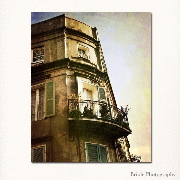 New Orleans Photography French Quarter 8"x10" Languille Print. Mardi Gras. Wrought Iron Balconies.