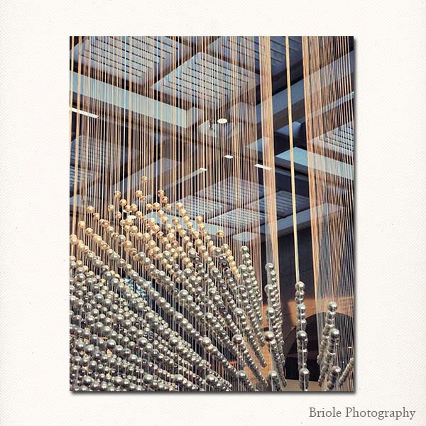 Circles and Light Sculpture Photograph 8"x10" Print Modern Silver Gold Lines