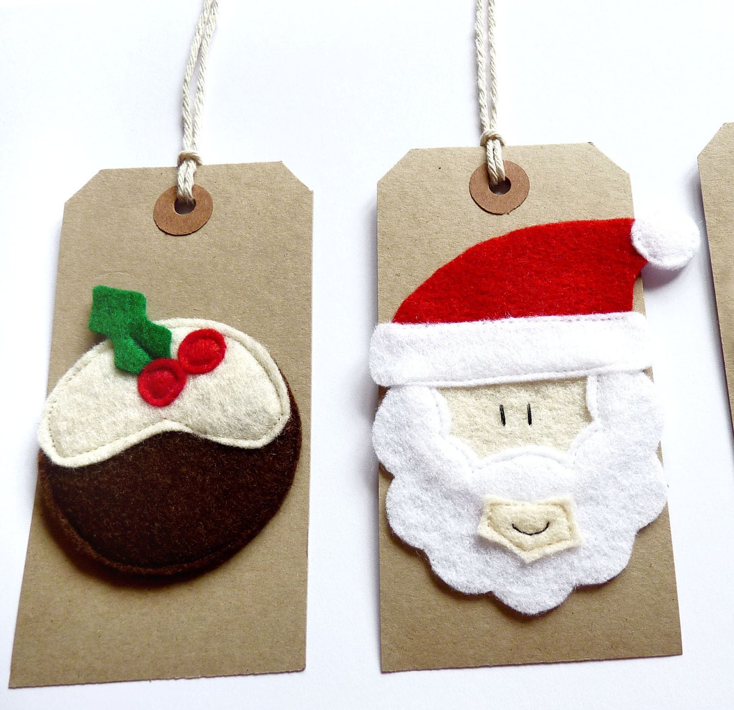 Christmas Gift Tags / Name Tags with Felt by HandmadebyKATuck