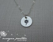 SALE - Sterling Silver Dandelion Wish Necklace - Little Dainty Dandelion Charm on Sterling Silver Fine Cable Chain - morganprather