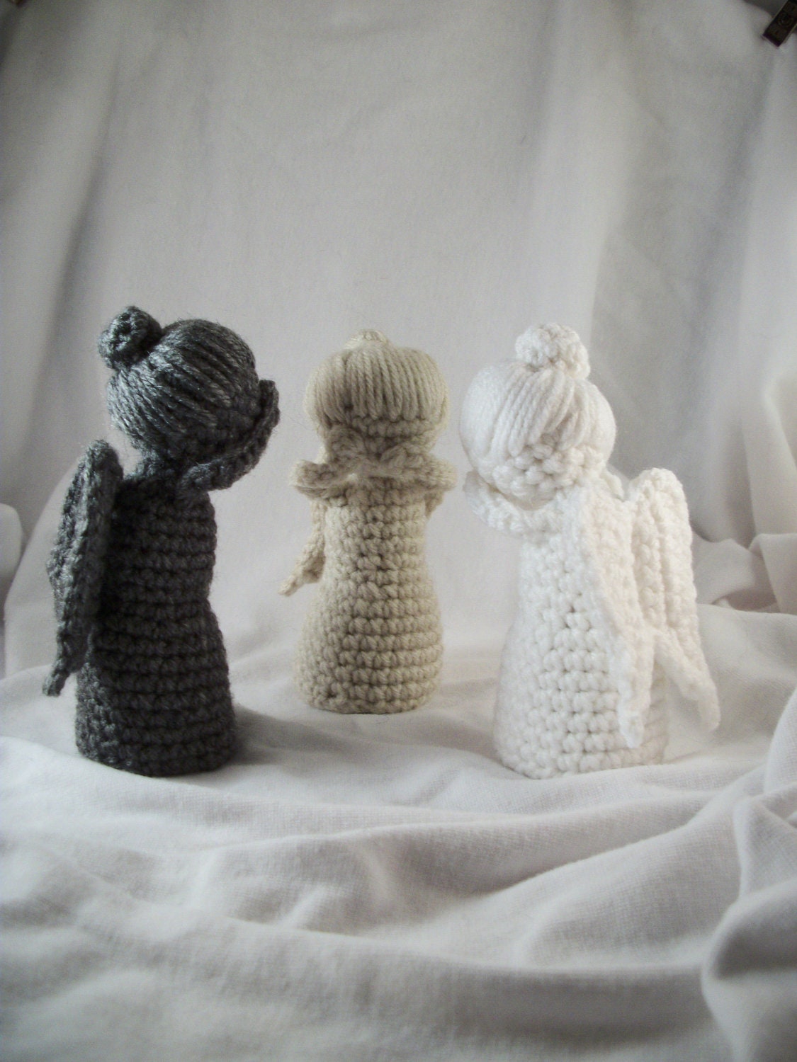 Set of 3 Crochet Angel Dolls