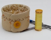 Quilted Fabric Bowl Organizer