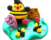 BUMBLE BEE PARKER Polymer Clay Character - Limited Edition Figurine