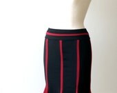 Pencil skirt with stripes. Plus size skirt. Custom jersey skirt. Made to order skirt. Womens skirt for plus size.